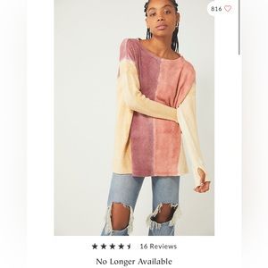 We The Free • Free People • Tie due Waffle knit Logan Tee XS